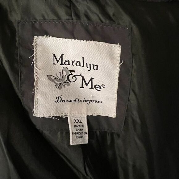 Maralyn & Me Juniors' Faux-Fur Trim Hooded Puffer Coat Olive Green XXL NWT - Picture 6 of 10